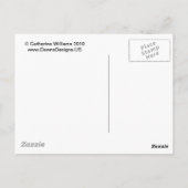 Single line Celtic Style Cross Transp Briefkaart (Achterkant)
