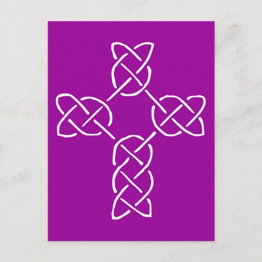 Single line Celtic Style Cross Transp Briefkaart (Voorkant)
