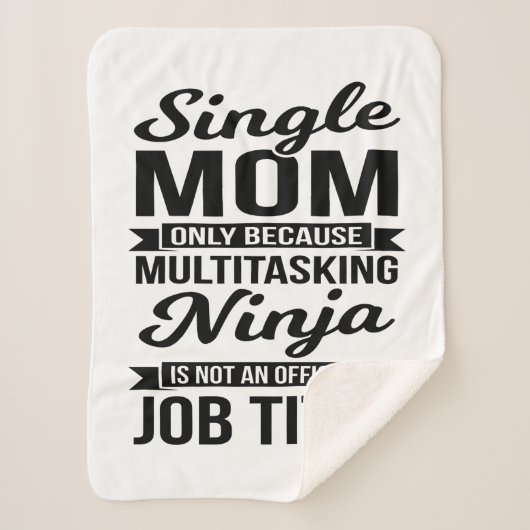 Single Ma Multitasking Ninja Sherpa Deken (Voorkant)