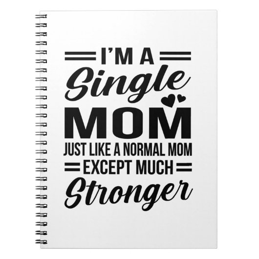 Single Ma Veel sterker Notitieboek (Voorkant)