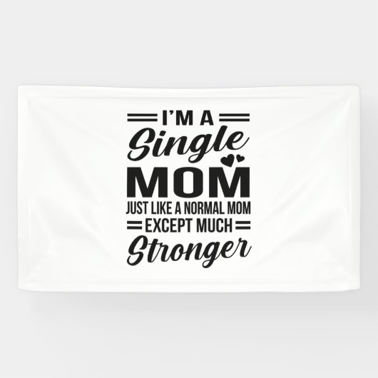 Single Ma Veel sterker Spandoek (Horizontaal)