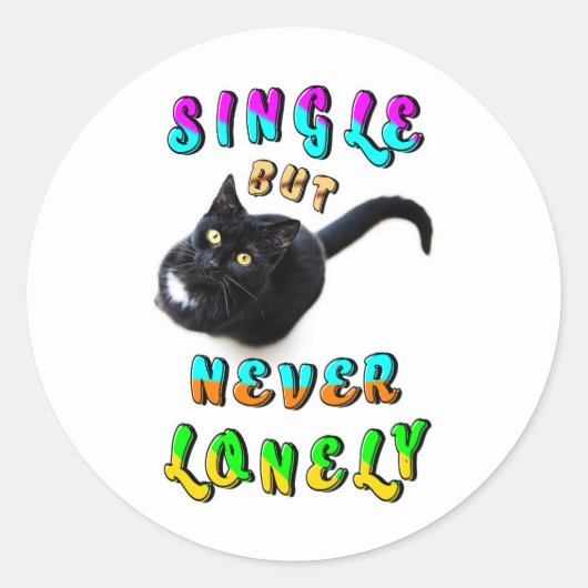 Single, maar nooit eenzaam ronde sticker (Voorkant)