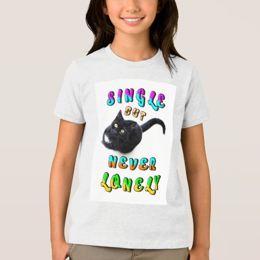 Single, maar nooit eenzaam Tri-Blend shirt (Voorkant)