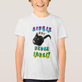 Single, maar nooit eenzaam Tri-Blend shirt (Voorkant)