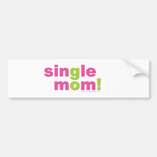 Single Mam Love van MDillon Design Bumpersticker (Voorkant)