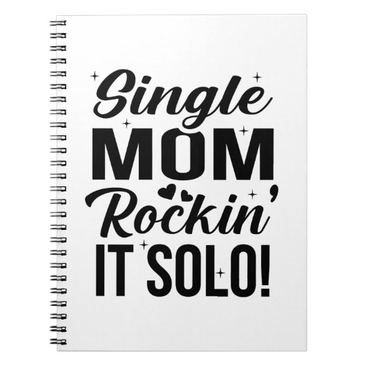 Single Mam Rockin It Solo Notitieboek (Voorkant)