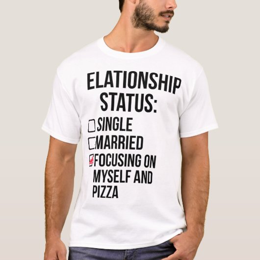 Single Married Taken Checkbox Gift Grappige Single T-shirt (Voorkant)
