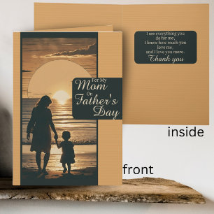 Single Moeder Waardering Vaderdag Kaart