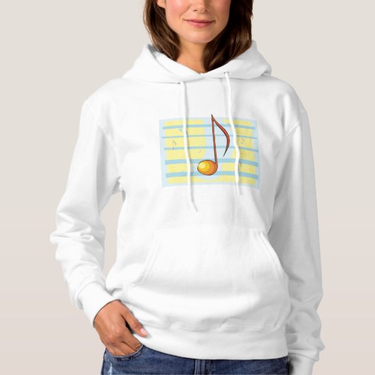 Single Musical Note Hoodie (Voorkant)