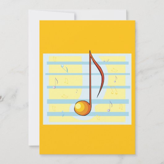 Single Musical Note Kaart (Voorkant)