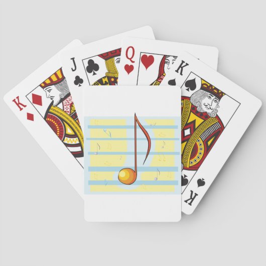 Single Musical Note on Personal Line Spelling Card Pokerkaarten (Achterkant)