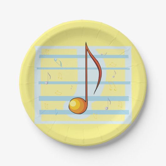Single Musical Note Papieren Bordje (Voorkant)