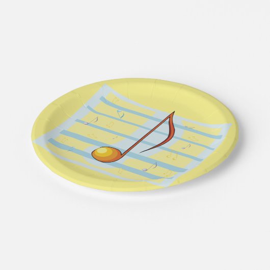 Single Musical Note Papieren Bordje (Gekanteld)