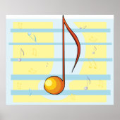 Single Musical Note Poster (Voorkant)
