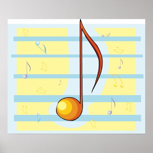Single Musical Note Poster (Voorkant)