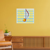 Single Musical Note Poster