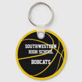 Single of bulk bestelling zwart goud aangepaste ba sleutelhanger (Achterkant)