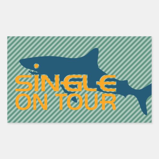 Single on Tour Rechthoekige Sticker (Voorkant)