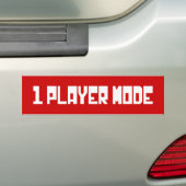 Single/One Player-modus Bumpersticker (Op auto)