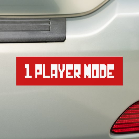 Single/One Player-modus Bumpersticker (Op auto)