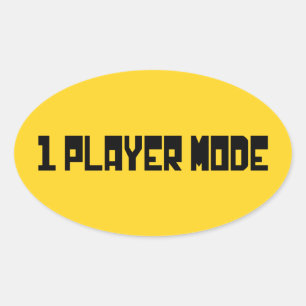 Single/One Player-modus Ovale Sticker