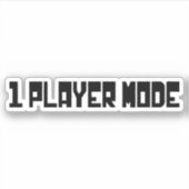 Single/One Player-modus Sticker (Voorkant)