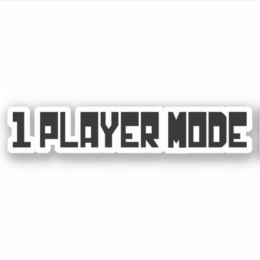 Single/One Player-modus Sticker (Voorkant)