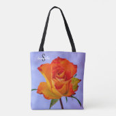 Single Orange and Yellow Rose Tote bag (Achterkant)