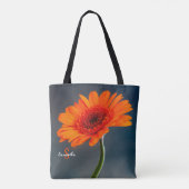 Single Orange Gerbera Tote bag (Achterkant)