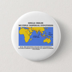 Single Origin Multiple Dispersal Hypothese Ronde Button 5,7 Cm