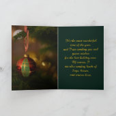 SINGLE ORNAMENT SON AND FAMILY CHRISTMAS CARD BEDANKKAART (Binnen)