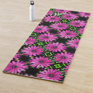Single Paars African Daisy Flower Personated Yogamat