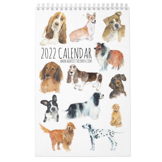 Single Page 2023 DOGS-kalender, wit Kalender (Hoes)