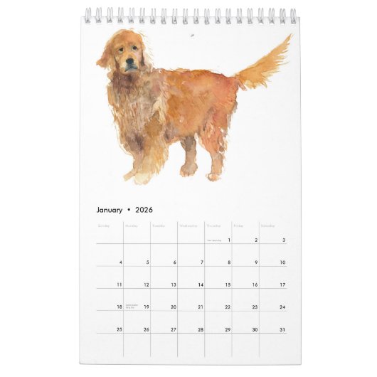 Single Page 2023 DOGS-kalender, wit Kalender (Jan 2026)