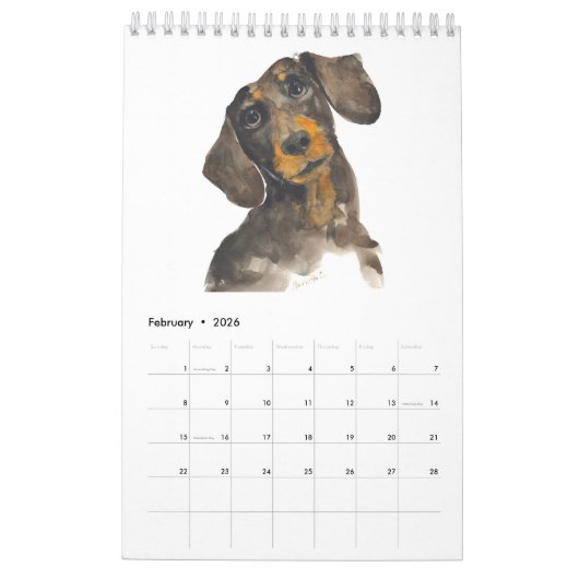 Single Page 2023 DOGS-kalender, wit Kalender (Feb 2026)