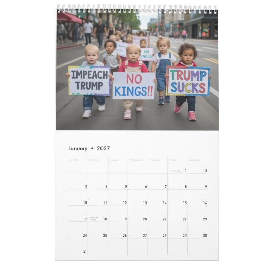 Single Page Trump Calendar Kalender (Jan 2027)