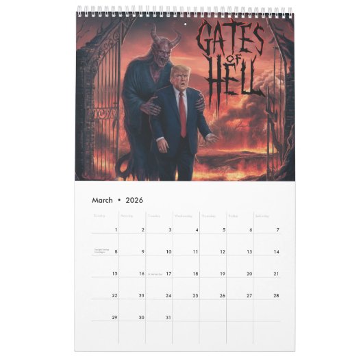 Single Page Trump Calendar Kalender (Mar 2026)