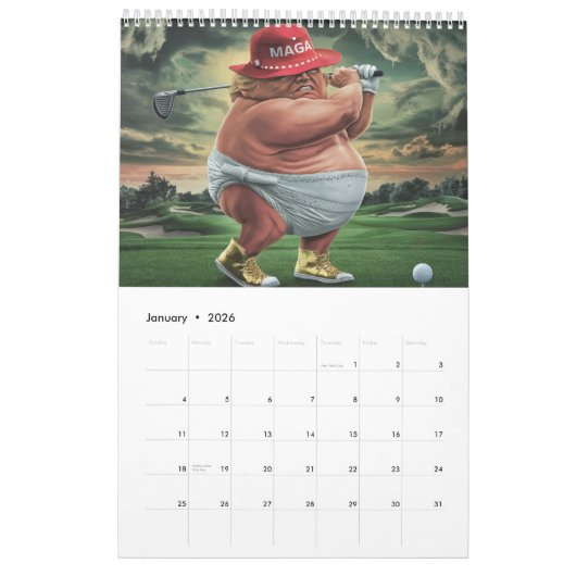Single Page Trump Calendar Kalender (Jan 2026)