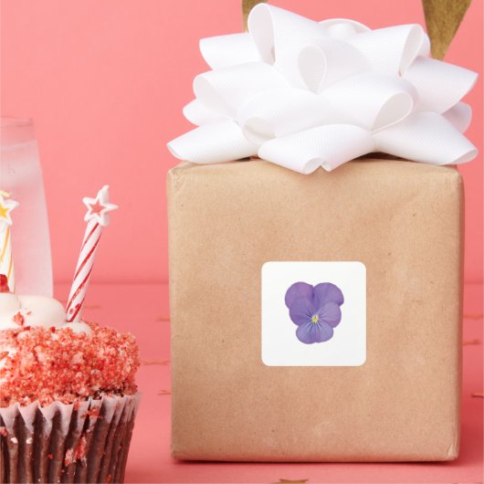 Single Pansy Flower Sticker (Feest)