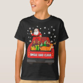 Single Pap Claus Rode Vrachtwagen Santa rendier El T-shirt (Voorkant)