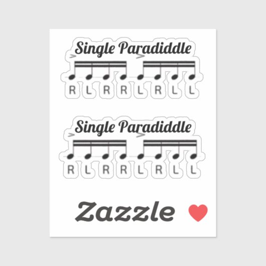 single paradiddle stickers (Vel)