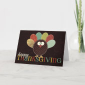 Single Patchwork - Thanksgiving Turkije Feestdagen Kaart (Voorkant)