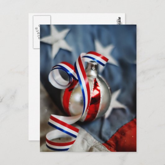 Single Patriotic Ornament Briefkaart (Voorkant / Achterkant)