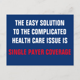 Single Payer Medicare voor alle ziektekostenverzek Briefkaart