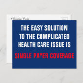 Single Payer Medicare voor alle ziektekostenverzek Briefkaart (Voorkant / Achterkant)