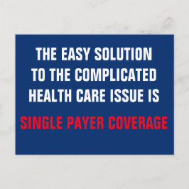 Single Payer Medicare voor alle ziektekostenverzek Briefkaart