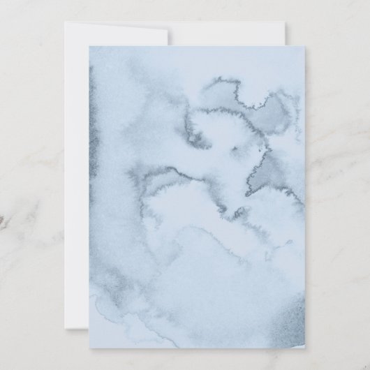 Single Peach Roos en Dusty Blue 2 Wedding Kaart (Achterkant)