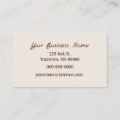 Single Pearl in Seashell Visitekaartje (Achterkant)