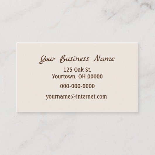 Single Pearl in Seashell Visitekaartje (Achterkant)