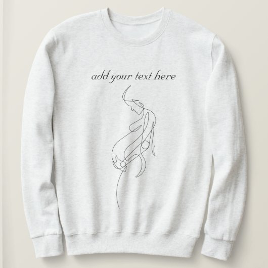 Single Pen Lined Zwanger Vrouw Sweatshirt (Design voorkant)